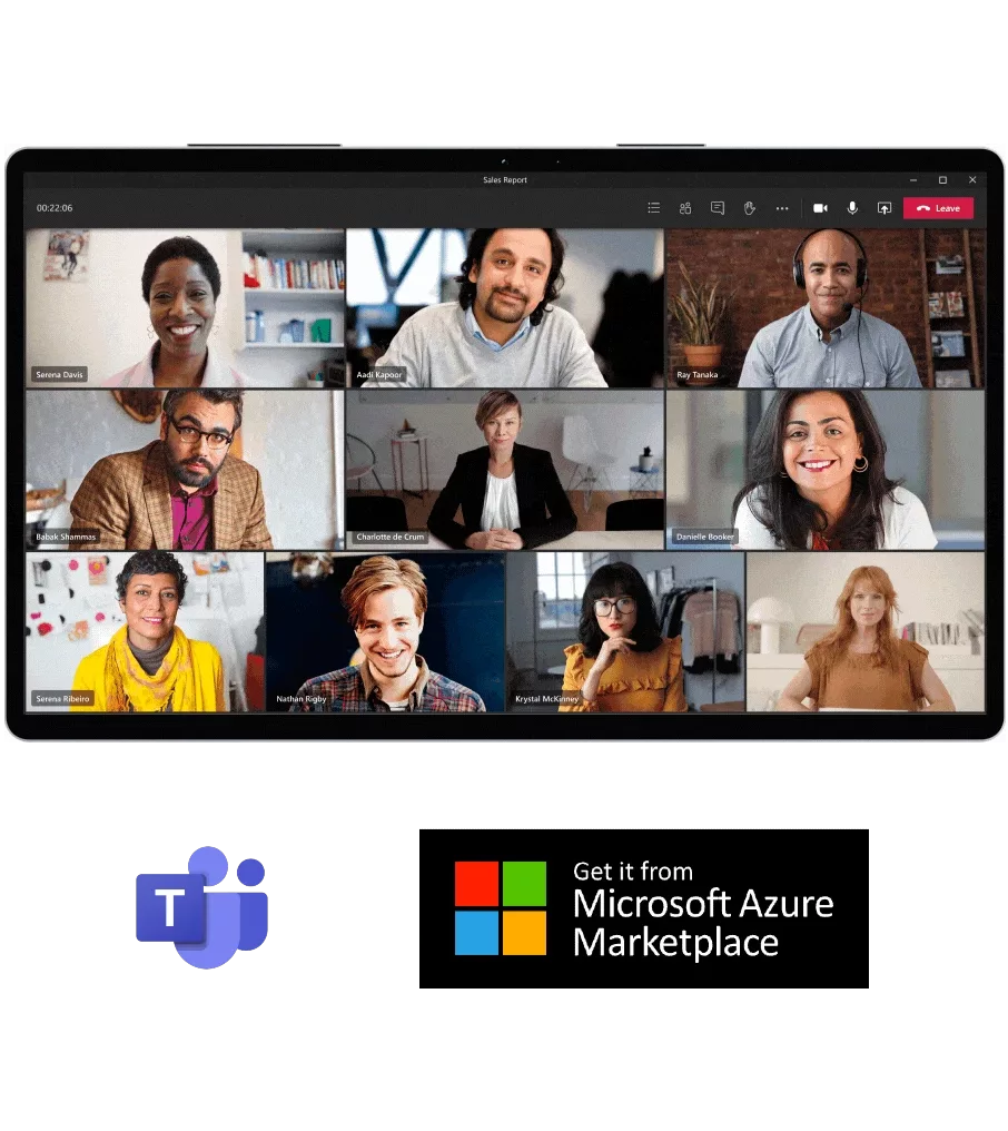 teams meeting with MS badges